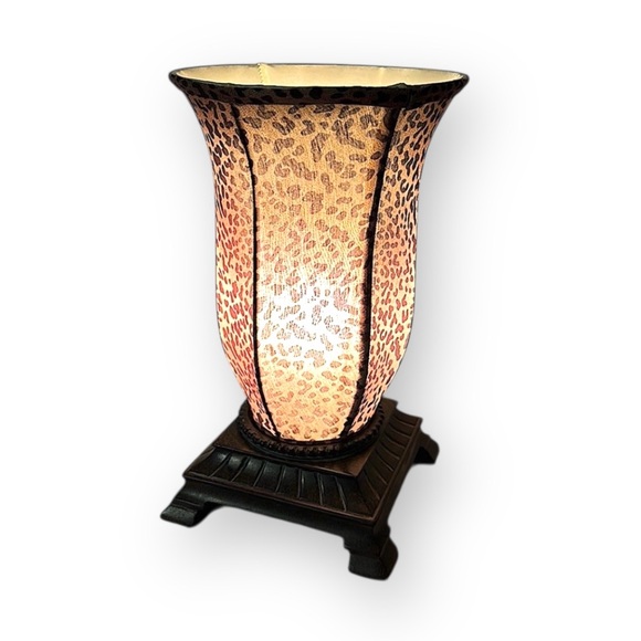 Vintage Leopard Print Accent L a mp 12″ Mood L i ghting with On/Off Cord Perfect - Picture 11 of 16